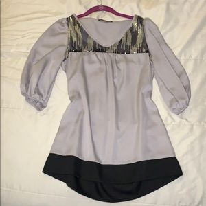 Satin sparkly blouse